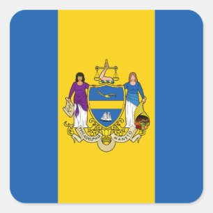 Philadelphia Flag Square Sticker