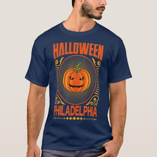 Philadelphia Halloween Vintage T-Shirt (Front)