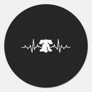 Philadelphia Heart Beat Love Philly Classic Round Sticker