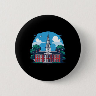 Philadelphia Independence Hall Souvenir Long Sleev 6 Cm Round Badge