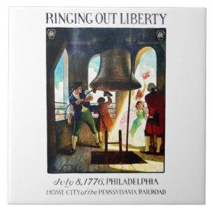 Philadelphia Liberty on The Pennsylvania Railroad  Ceramic Tile