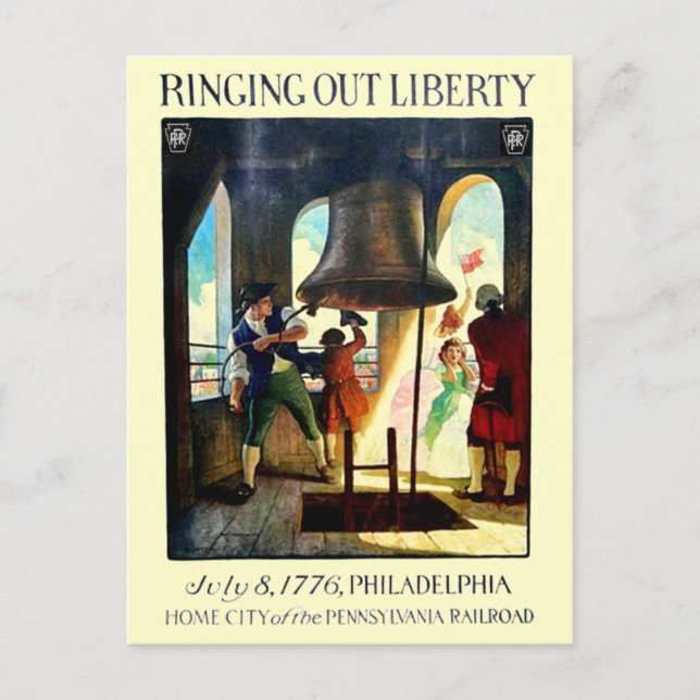 Philadelphia Liberty on The Pennsylvania Railroad Postcard (Front)