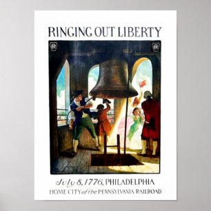 Philadelphia Liberty on The Pennsylvania Railroad Poster