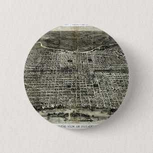 philadelphia map 6 cm round badge