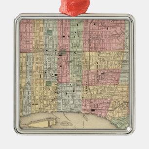 Philadelphia Map by Mitchell Metal Ornament