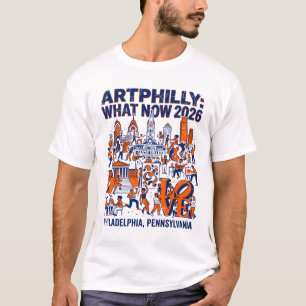 Philadelphia PA City Skyline and Community Art Sce T-Shirt