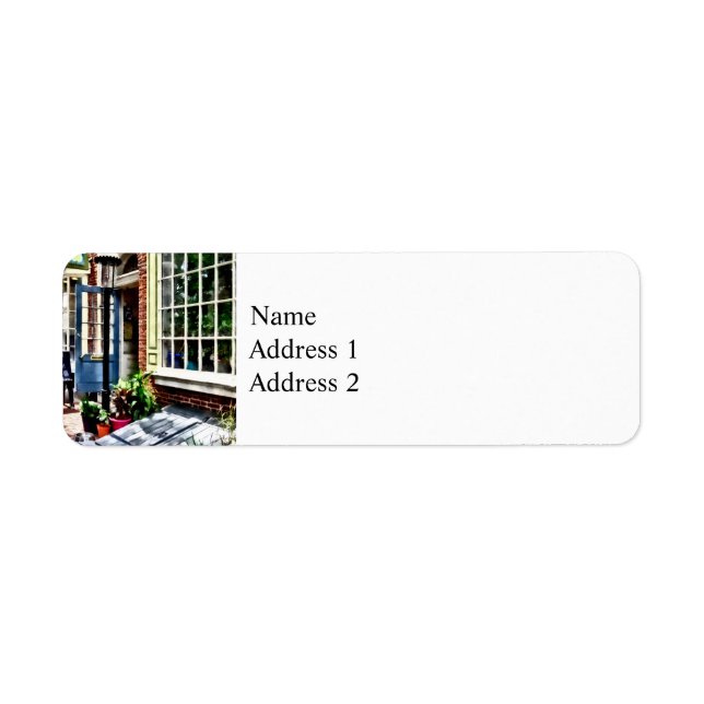 Philadelphia Pa Coffeehouse Return Address Label (Front)