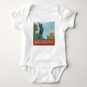 Philadelphia, PA   Independence Hall Baby Bodysuit