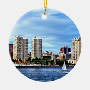 Philadelphia Pa Skyline Ceramic Tree Decoration