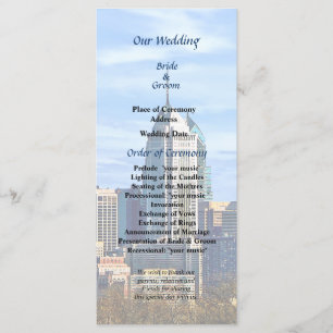 Philadelphia Pa Skyline II Wedding Program