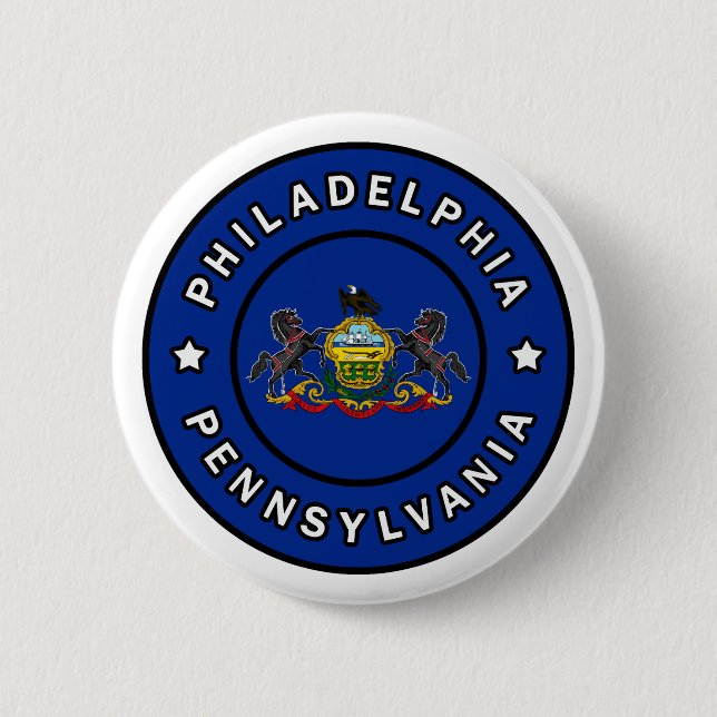 Philadelphia Pennsylvania 6 Cm Round Badge (Front)
