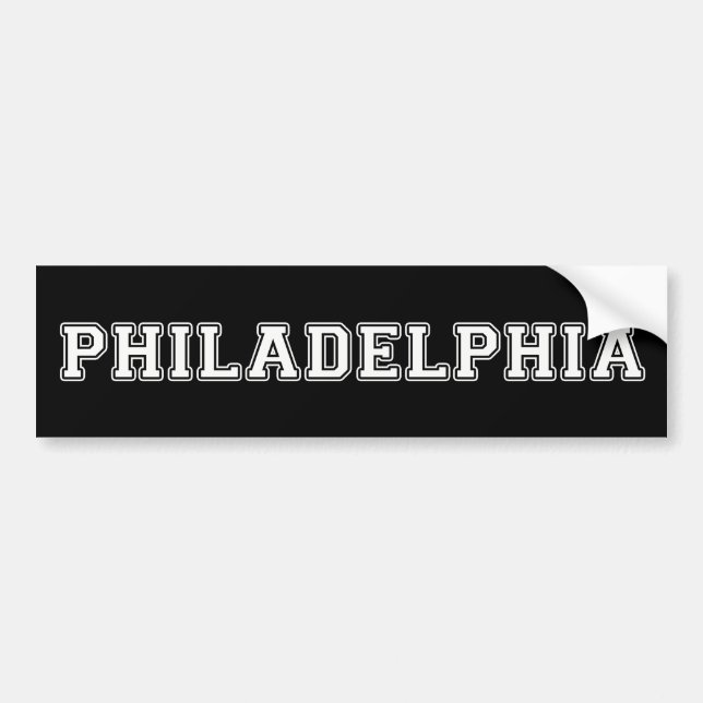 Philadelphia Pennsylvania Bumper Sticker (Front)