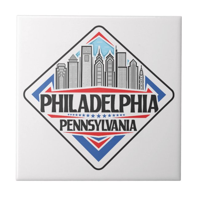 Philadelphia Pennsylvania Ceramic Tile (Front)