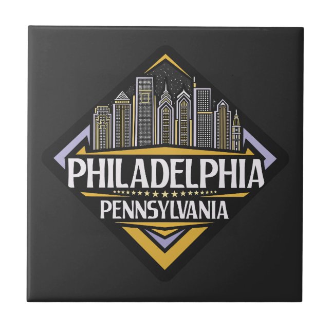 Philadelphia Pennsylvania Ceramic Tile (Front)