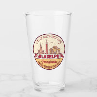 Philadelphia Pennsylvania City Skyline Emblem