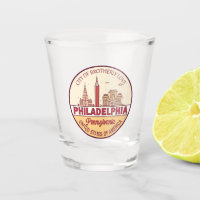 Philadelphia Pennsylvania City Skyline Emblem
