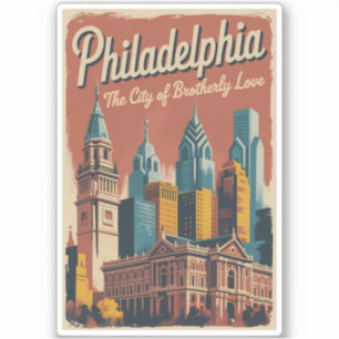 Philadelphia Pennsylvania Illustration Travel Art