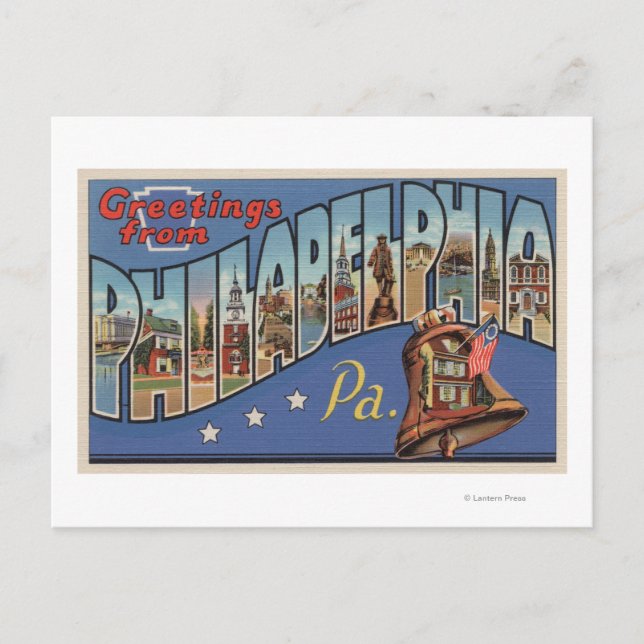 Philadelphia, Pennsylvania - Large Letter Postcard (Front)