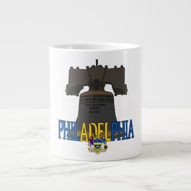 Philadelphia Pennsylvania Liberty Bell Large Coffee Mug (Front)