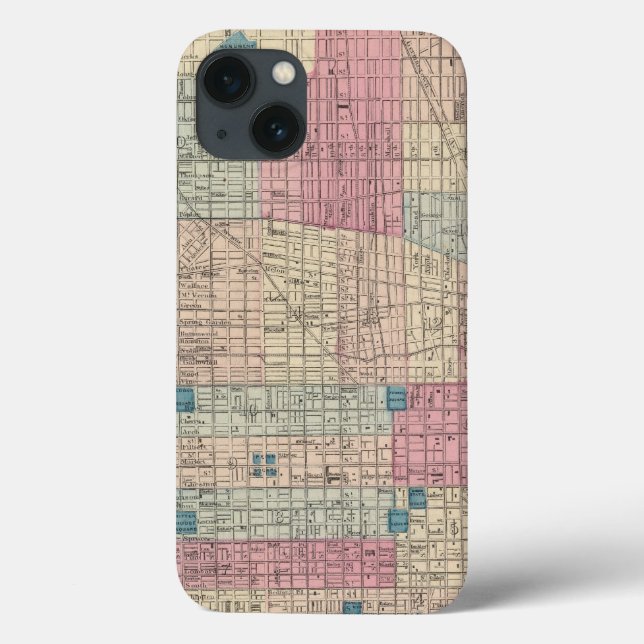 Philadelphia, Pennsylvania Map Case-Mate iPhone Case (Back)