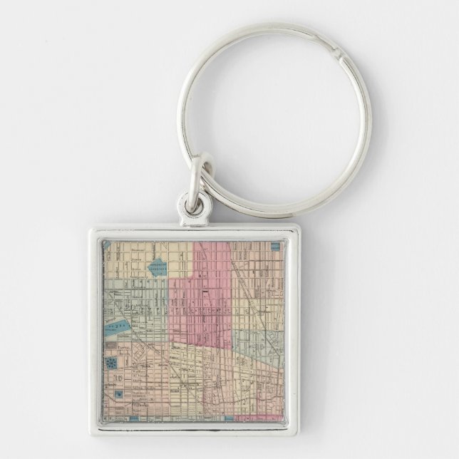 Philadelphia, Pennsylvania Map Key Ring (Front)