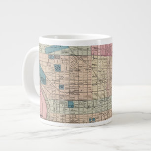Philadelphia, Pennsylvania Map Large Coffee Mug