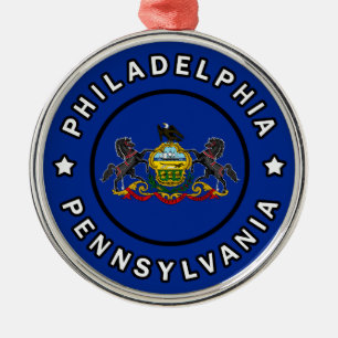 Philadelphia Pennsylvania Metal Ornament
