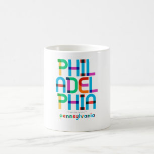 Philadelphia Pennsylvania Mid Century, Pop Art, Coffee Mug