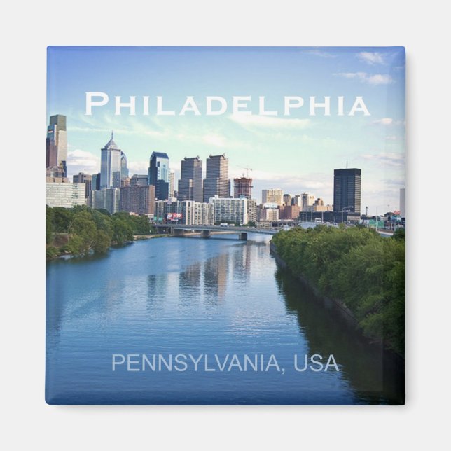 Philadelphia Pennsylvania Photo Souvenir Magnet (Front)