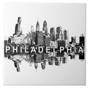 Philadelphia, Pennsylvania skyline Ceramic Tile