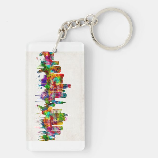 Philadelphia Pennsylvania Skyline Key Ring (Back)