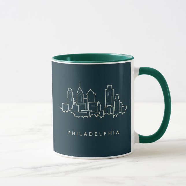 Philadelphia Pennsylvania Skyline Mug (Right)