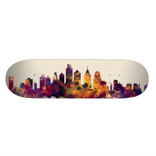 Philadelphia Pennsylvania Skyline Skateboard