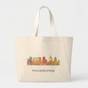 PHILADELPHIA PENNSYLVANIA SKYLINE WB1 - LARGE TOTE BAG