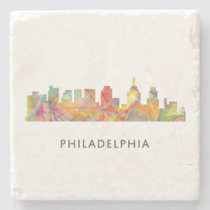 PHILADELPHIA PENNSYLVANIA SKYLINE WB1 - STONE COASTER