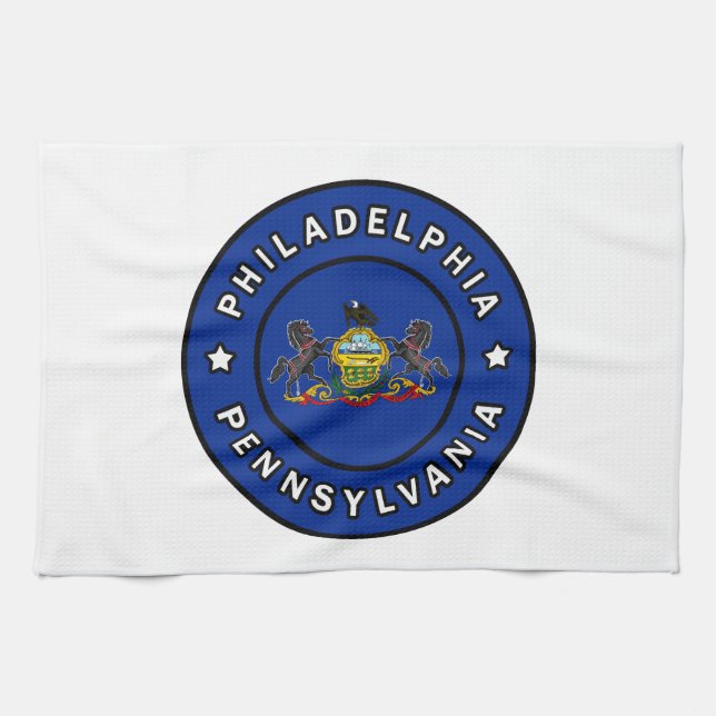 Philadelphia Pennsylvania Tea Towel (Horizontal)
