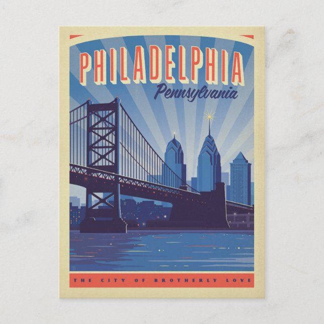 Philadelphia, Pennsylvania | The City Of Brotherly Postcard (Front)