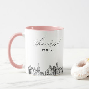 Philadelphia Personalised Wedding Coffee Mug