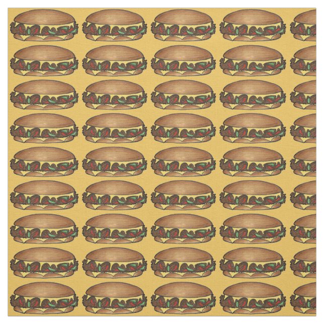 Philadelphia Philly PA Food Cheese Steak Sandwich Fabric (Swatch)