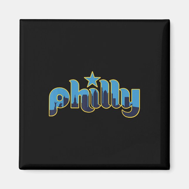 Philadelphia Philly - Throwback Design - Clic  Magnet (Front)