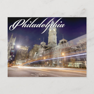 Philadelphia Post Card " City Hall at Night"