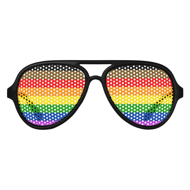 Philadelphia pride flag aviator sunglasses (Front)