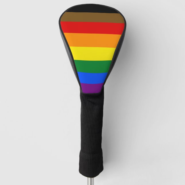 Philadelphia Pride Flag LGBT rainbow gay symbol Golf Head Cover (Front)