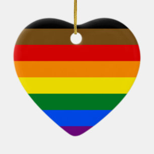 Philadelphia Pride Flag LGBTQ Ceramic Ornament