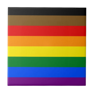 Philadelphia Pride Flag LGBTQ Ceramic Tile