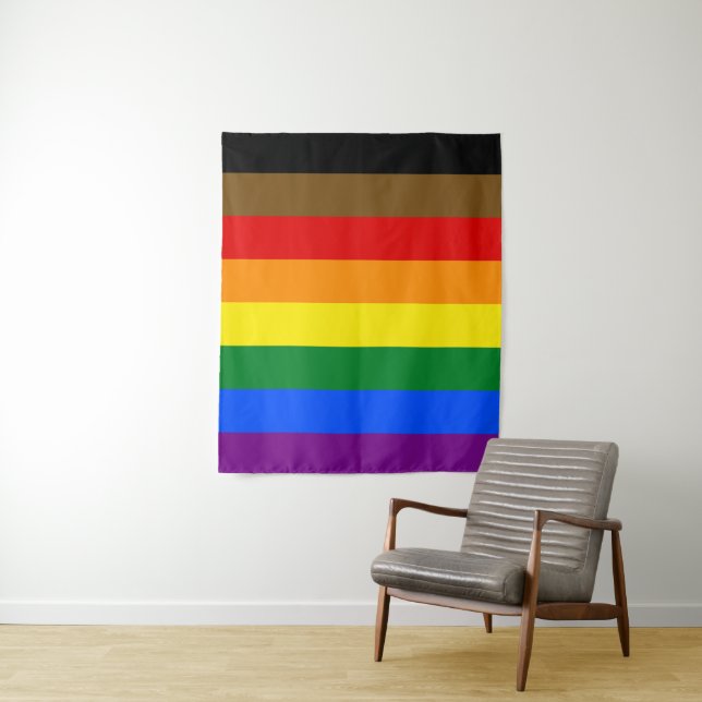 Philadelphia Pride Flag LGBTQ Tapestry (In Situ)