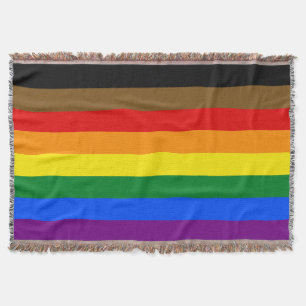 Philadelphia Pride Flag LGBTQ Throw Blanket