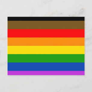 Philadelphia pride flag postcard