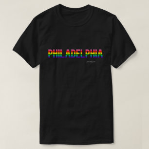 Philadelphia Pride T-shirt Rainbow Flag