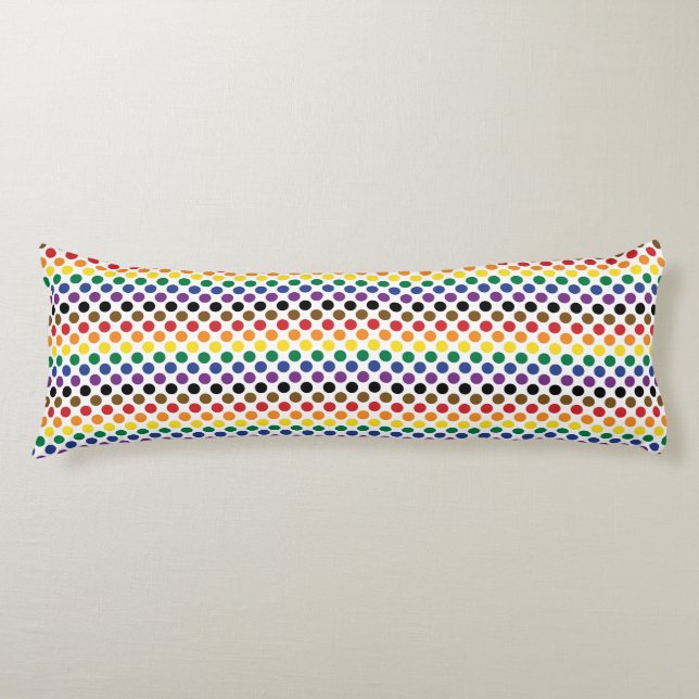 Philadelphia Rainbow Pride Flag Body Cushion (Front)